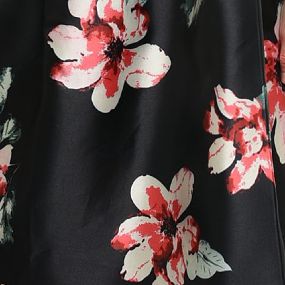 Chiffon Floral Print A Line Dress - Picture 2 of 5